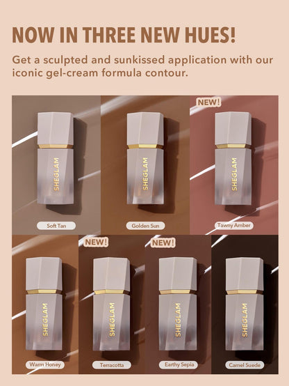 SHEGLAM Sun Sculpt Liquid Contour Stick Long Lasting Cream Bronzer Makeup-Warm Honey - dailyvitalstore