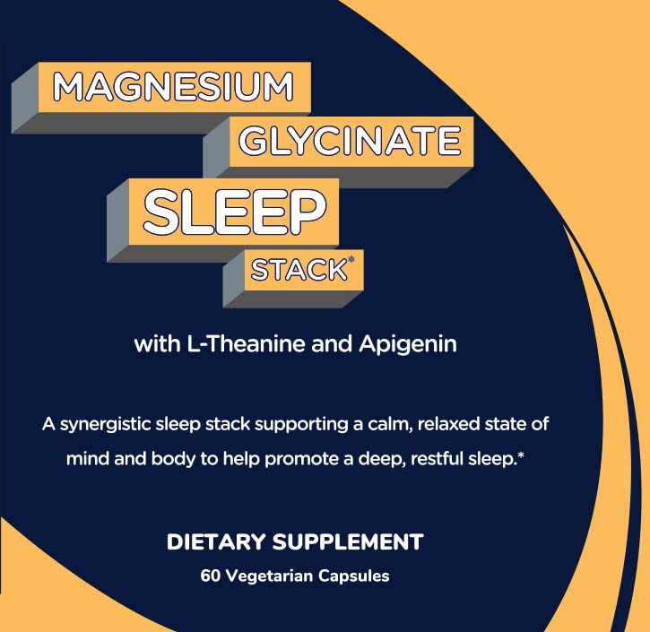 Shining Solace Magnesium Glycinate Sleep Stack with 200 mg L-Theanine, 50 mg Apigenin, 175 mg of Elemental Magnesium Glycinate | Sleep Support Magnesium Supplement | Made in USA - dailyvitalstore