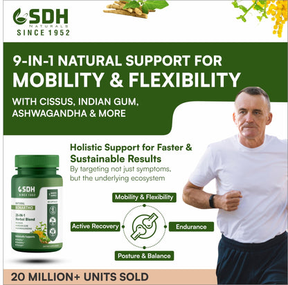 SHREE DHANWANTRI HERBALS SDH Bonartho | Bone & Joint Support Supplement | Move with Comfort & Ease | 60 Caps (1 Mon Supply) - dailyvitalstore
