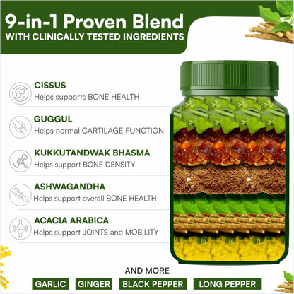SHREE DHANWANTRI HERBALS SDH Bonartho | Bone & Joint Support Supplement | Move with Comfort & Ease | 60 Caps (1 Mon Supply) - dailyvitalstore