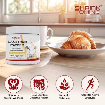 Shrink Colostrum Powder 2.7 oz – Natural Bovine Colostrum Supplement for Overall Health - dailyvitalstore