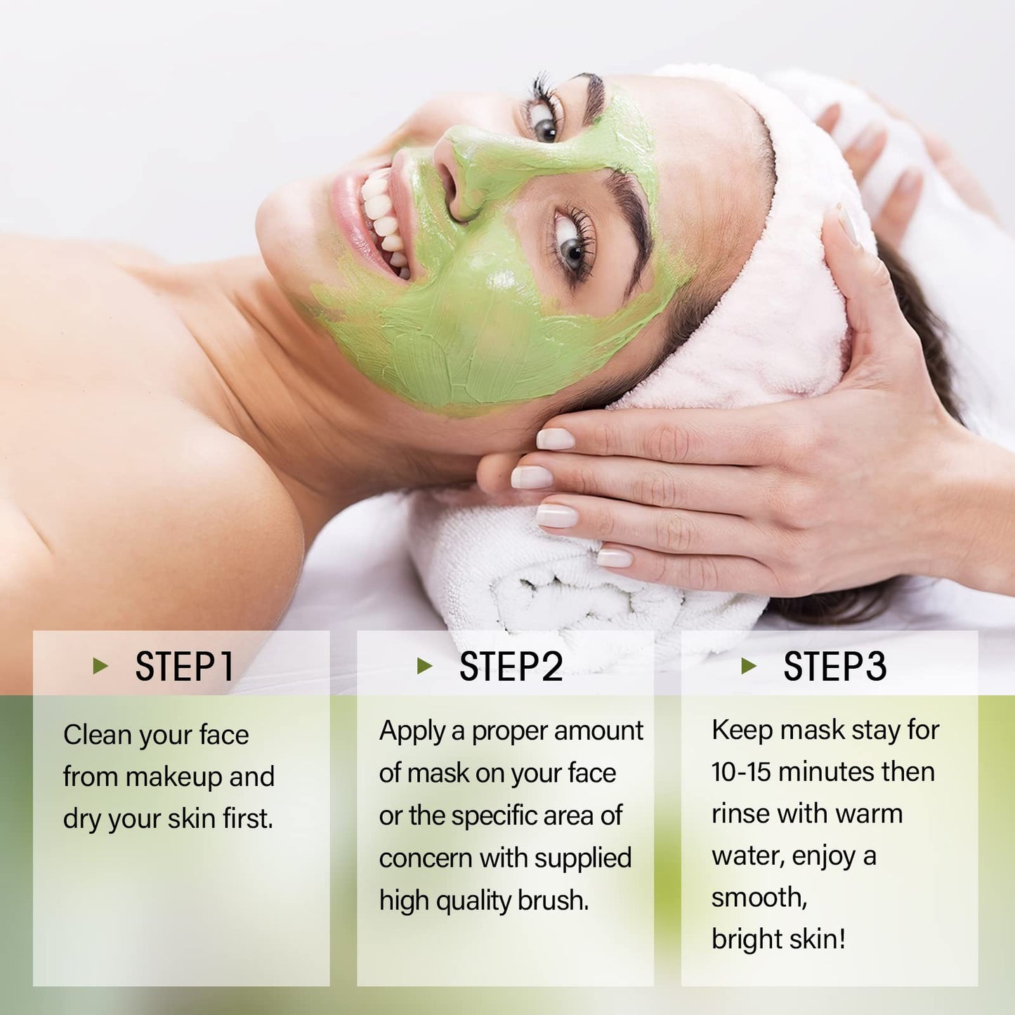 SHVYOG Green Tea Face Mask, Antioxidant Green Tea Clay Mask with Volcanic Mud, Deep Cleansing & Moisturizing & Hydrating Clay Facial Mask - dailyvitalstore