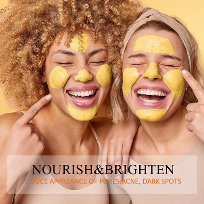SHVYOG Turmeric Vitamin C Clay Mask with Kaolin Clay for Dull & Blemish-Prone Skin, Deep Cleansing Facial Mask, Face Masks Skincare for Controlling Oil - dailyvitalstore