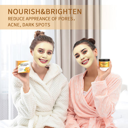 SHVYOG Turmeric Vitamin C Clay Mask with Kaolin Clay for Dull & Blemish-Prone Skin, Deep Cleansing Facial Mask, Face Masks Skincare for Controlling Oil - dailyvitalstore