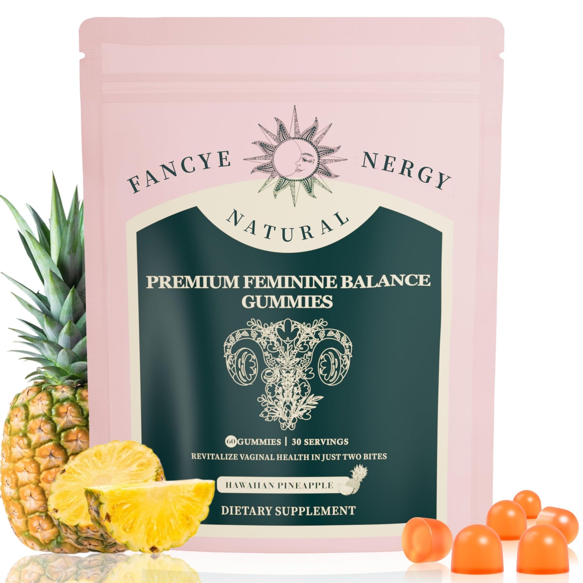 Shytrouy Premium Feminine Balance Gummies for Women - Hawaiian Pineapple Flavor for Women pH Balance & Digestive Health, Immune Support - 58 C - dailyvitalstore