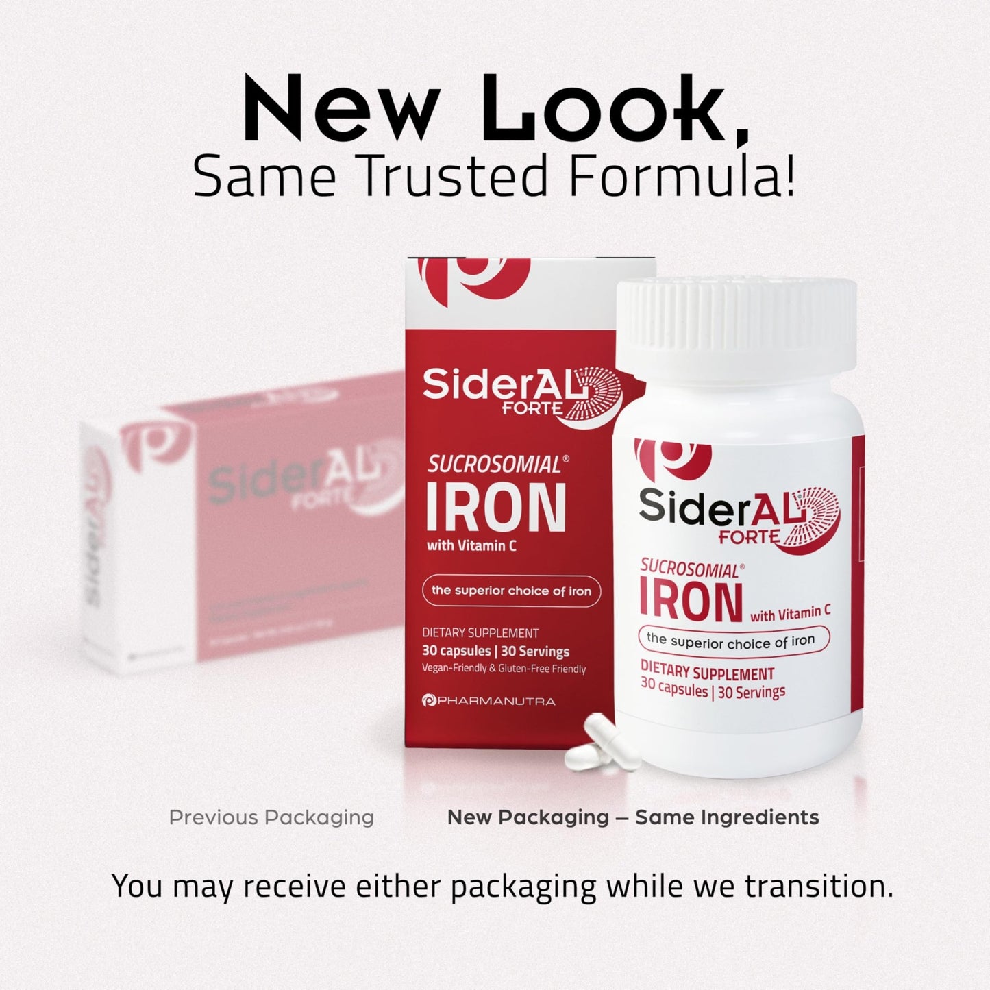 SiderAL Forte Iron Supplement Clinically Proven to Increase Levels Without Side Effects | Sucrosomial High Absorption Gentle Iron Pills for Women and Men | Vitamin C | Anemia & Energy Support | 30 ct - dailyvitalstore