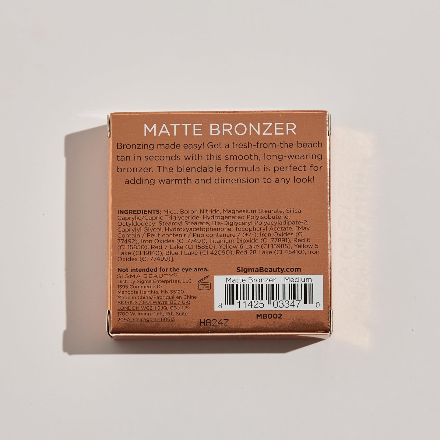 Sigma Beauty Matte Bronzer - Longwear Light Bronzer Powder with Matte Finish for Face - Achieving a Natural, Sun Kissed Glow (Dark) - dailyvitalstore