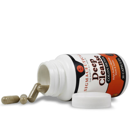 Sigmaceutical 1 Day Colon Cleanse - Detox Cleanse - Bowel Cleanse & Laxative - Bowel Detox - Colon Cleanser & Detox - 30 Capsules - dailyvitalstore