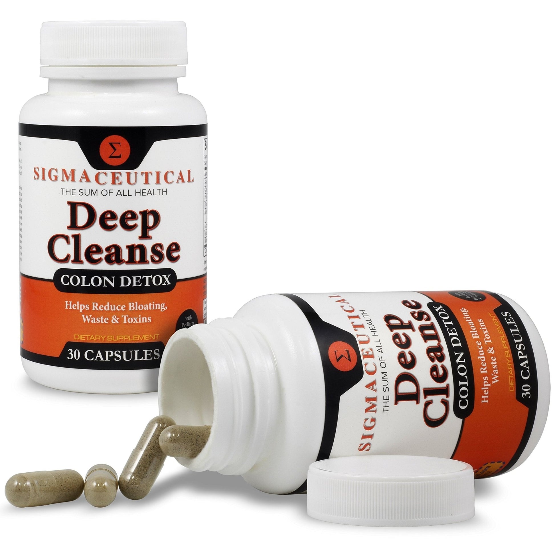 Sigmaceutical 1 Day Colon Cleanse - Detox Cleanse - Bowel Cleanse & Laxative - Bowel Detox - Colon Cleanser & Detox - 30 Capsules - dailyvitalstore