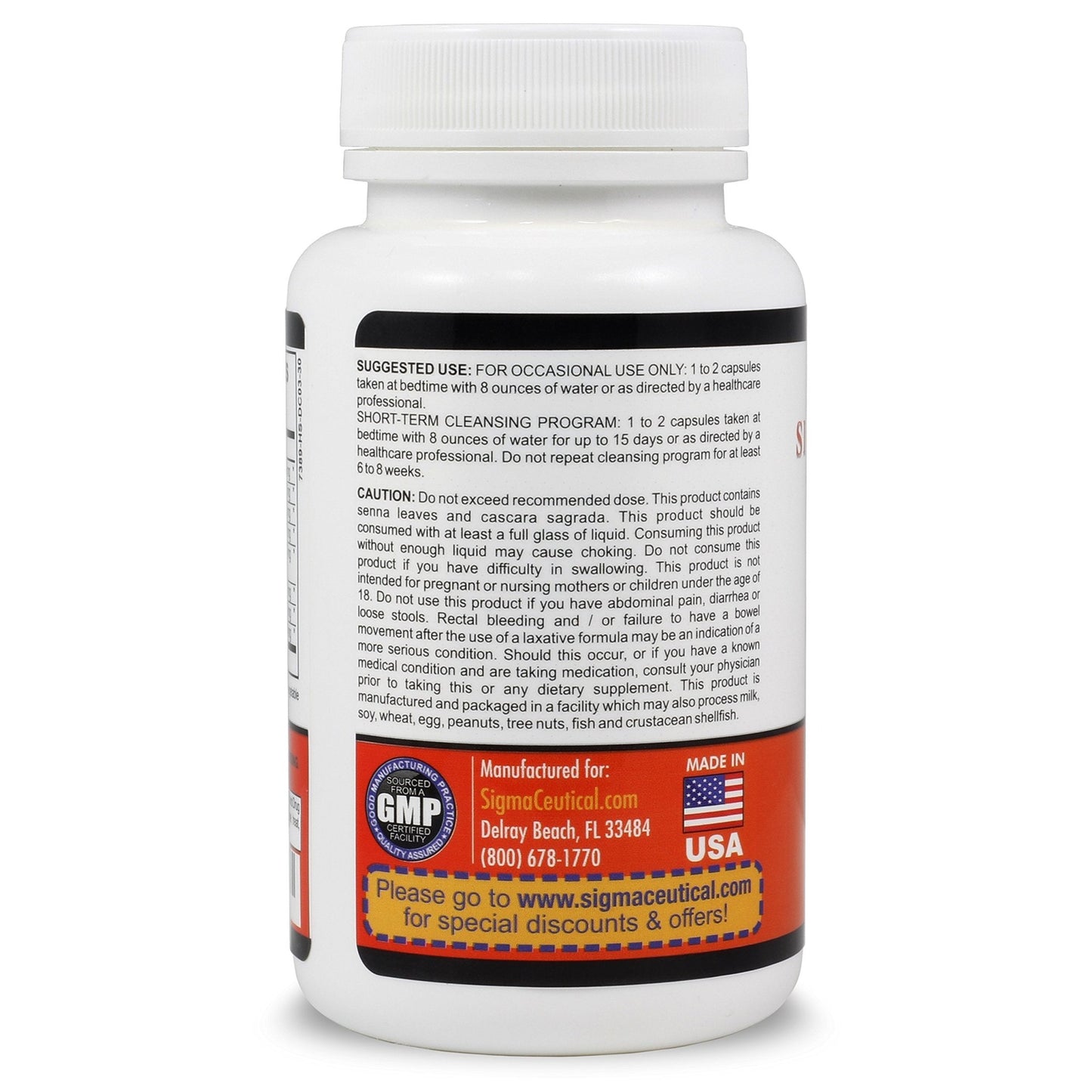 Sigmaceutical 1 Day Colon Cleanse - Detox Cleanse - Bowel Cleanse & Laxative - Bowel Detox - Colon Cleanser & Detox - 30 Capsules - dailyvitalstore