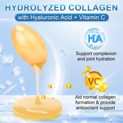 SIGNILIFE Multi Collagen Peptides for Women & Men, Hydrolyzed Collagen Peptides-Type I, II, III, V, X - with Hyaluronic Acid,Vitamin C,Biotin - dailyvitalstore