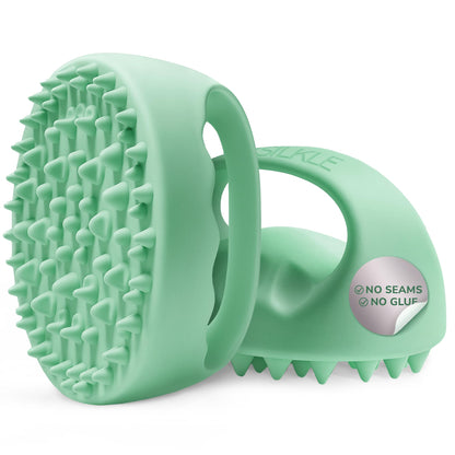 SILKLE Cellulite Massage Tool & Lymphatic Drainage Massager - Silicone Anti Cellulite Massage Brush for Body Sculpting with Ergonomic Handle - Cellulite Remover for Legs, Thighs and Belly - Green - dailyvitalstore