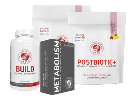 Silver Fern Brand Supplement Bundle – Build, Metabolism & POSTBIOTIC+ – Gut, Immune & Muscle Support – 90 + 60 Capsules & 30 Sticks – Energy, Recovery - dailyvitalstore