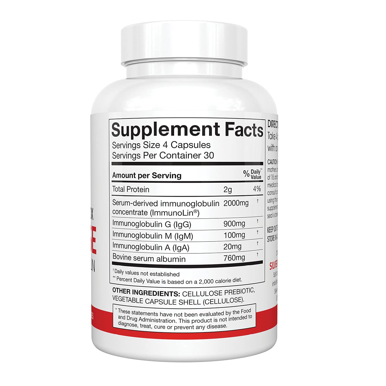 Silver Fern Cleanse - Daily Gut - 1 Bottle - 120 Capsules - 30 Day Supply - Immunoglobulin G, A & M -(IgG, IGA, IgM) - Postbiotic - dailyvitalstore