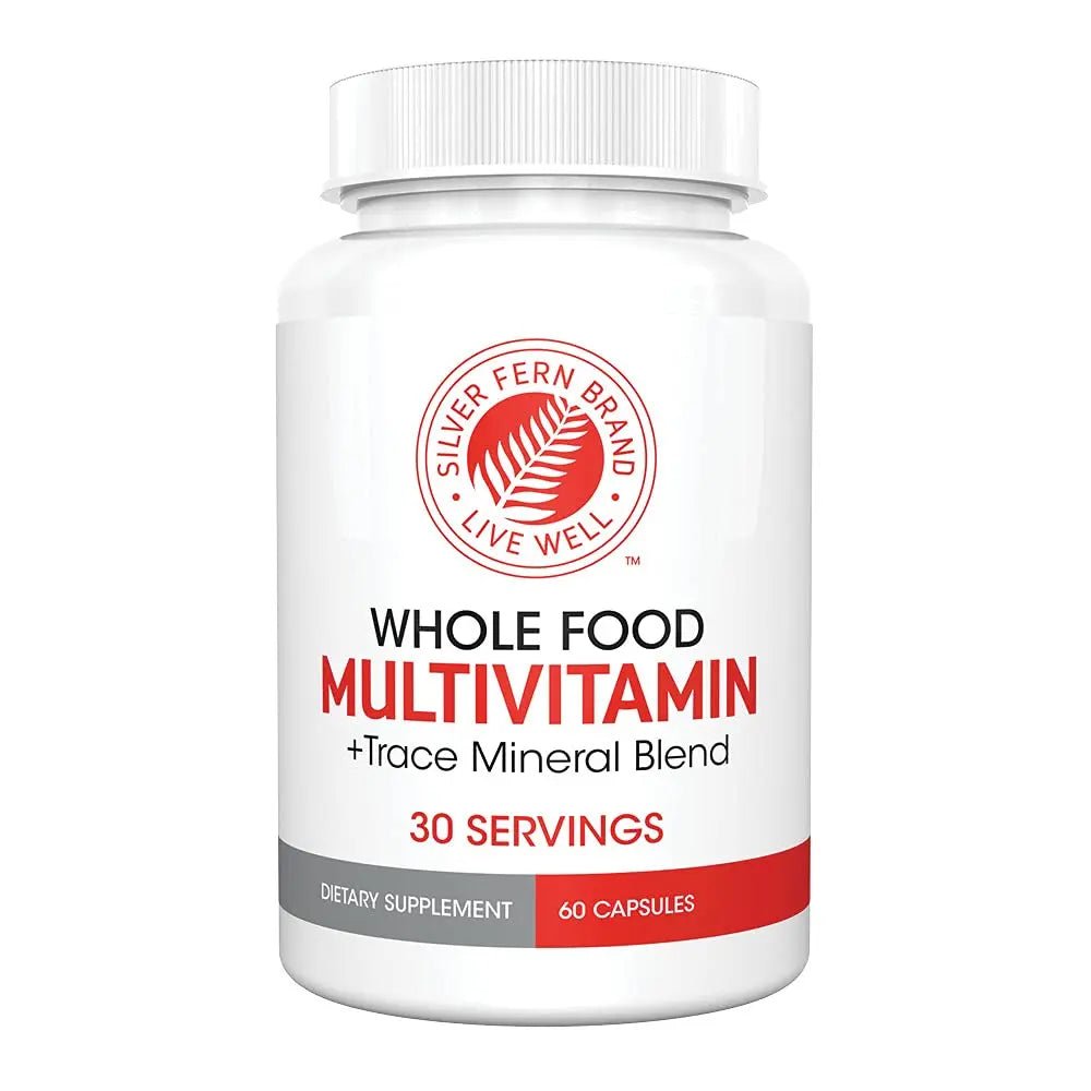 Silver Fern Whole Food Daily Multi Vitamin w/Trace Mineral Blend Supplement - 1 Bottle - 60 Vegicaps - 30 Day Supply - Natural - dailyvitalstore