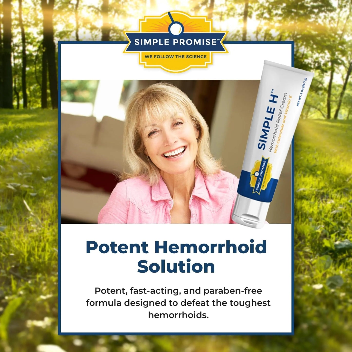 Simple Promise – Simple H Hemorrhoid Cream – Gentle Fast-Absorbing Formula with 28 Potent Ingredients & Enhanced Delivery System – Paraben-Free, Promotes Comfort & Relief, 2 oz - dailyvitalstore