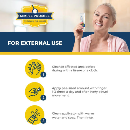 Simple Promise – Simple H Hemorrhoid Cream – Gentle Fast-Absorbing Formula with 28 Potent Ingredients & Enhanced Delivery System – Paraben-Free, Promotes Comfort & Relief, 2 oz - dailyvitalstore