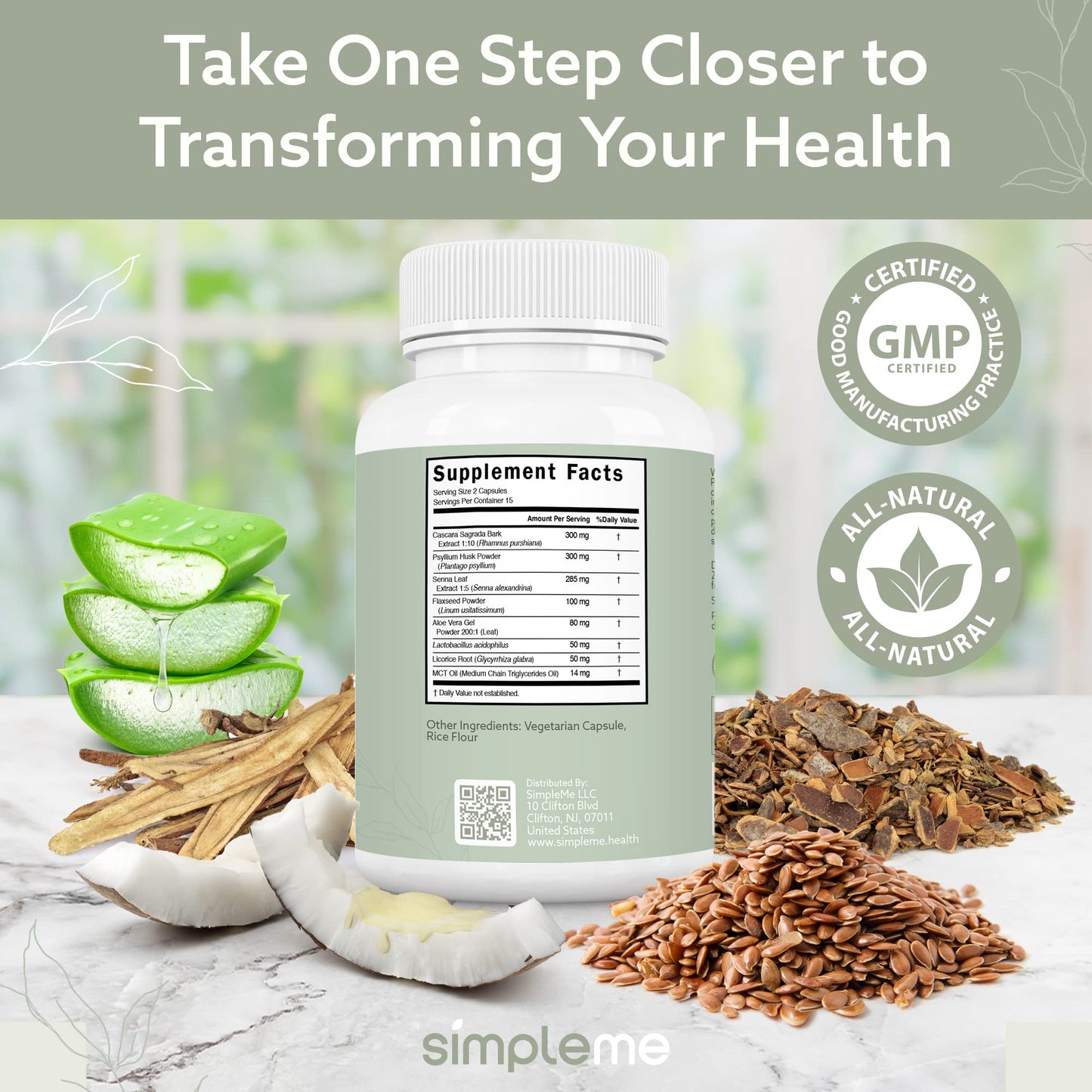 SIMPLEME Colon Cleanse Detox, Natural Constipation Relief for Adults, Fast Bloating Relief Colon Cleanser for Women & Men, 30-Day Gut Support - dailyvitalstore