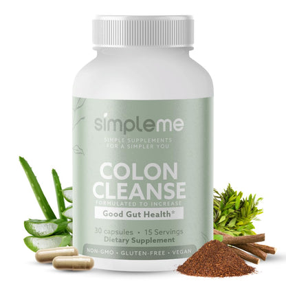 SIMPLEME Colon Cleanse Detox, Natural Constipation Relief for Adults, Fast Bloating Relief Colon Cleanser for Women & Men, 30-Day Gut Support - dailyvitalstore