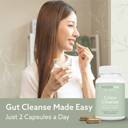SIMPLEME Colon Cleanse Detox, Natural Constipation Relief for Adults, Fast Bloating Relief Colon Cleanser for Women & Men, 30-Day Gut Support - dailyvitalstore