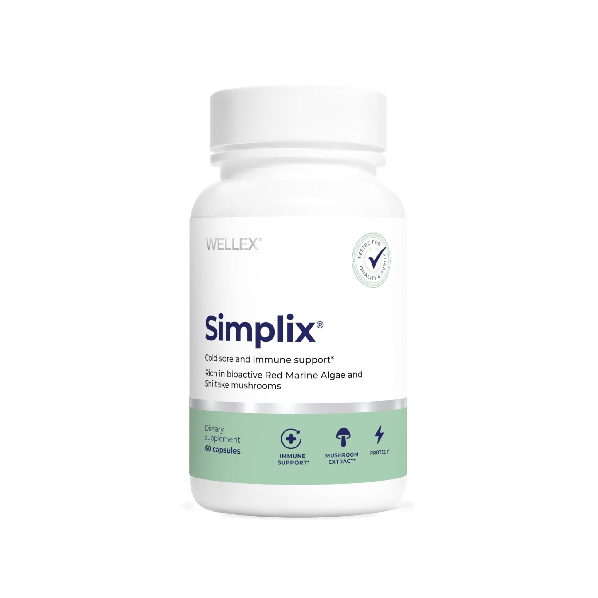Simplix | Natural Supplement to Strengthen The Immune System | Respond to Outbreaks | Source of Highly Researched Mushroom & Seaweed Polysaccharides 60 Veggie Capsules (1 Pack) - dailyvitalstore