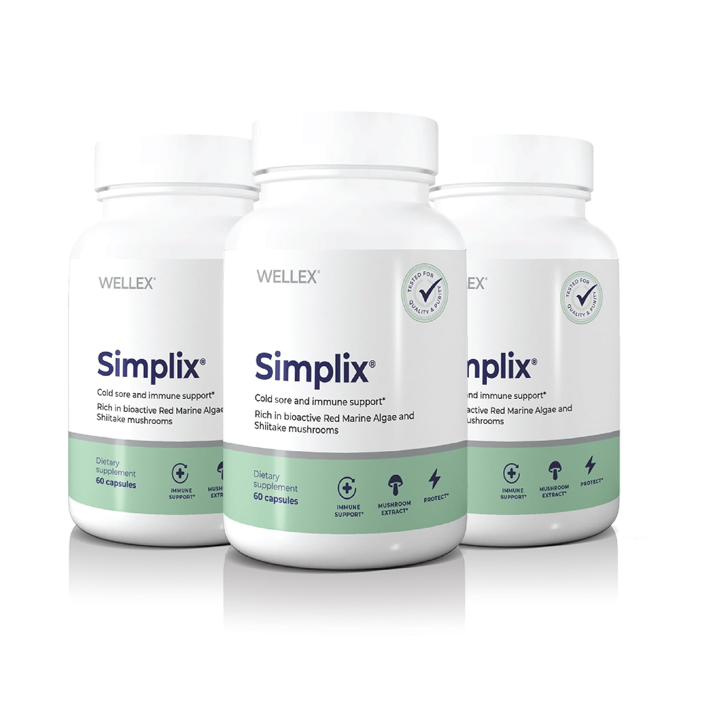 Simplix | Natural Supplement to Strengthen The Immune System | Respond to Outbreaks | Source of Highly Researched Mushroom & Seaweed Polysaccharides 60 Veggie Capsules (3 Pack) (180 Count) - dailyvitalstore