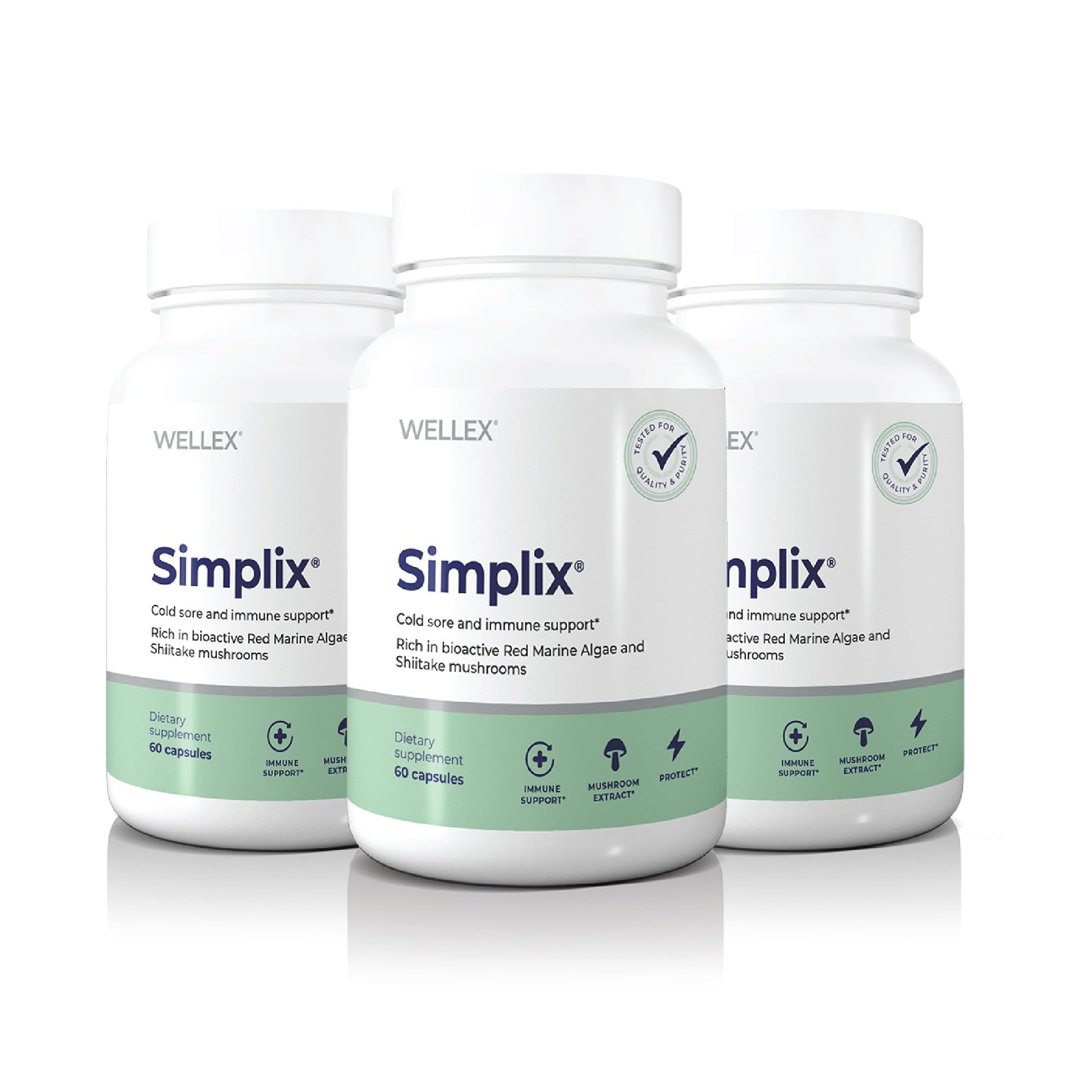 Simplix | Natural Supplement to Strengthen The Immune System | Respond to Outbreaks | Source of Highly Researched Mushroom & Seaweed Polysaccharides 60 Veggie Capsules (3 Pack) (180 Count) - dailyvitalstore