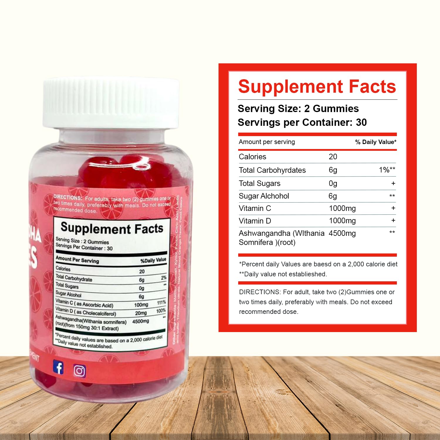 Simply Healthy Premium Ashwagandha Gummies, Stress Support with Blood Orange Flavor, Vegan, Easy to Chew, Daily Aid, Energy Booster, Mood Enhancer, for Both Men and Women, 60 Gummies - dailyvitalstore