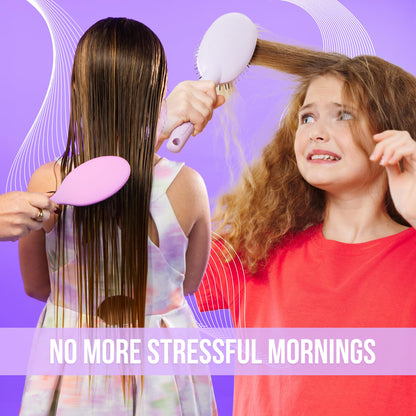 SimplyHair Ultimate Hair Extension Brush & Detangler Anti-Static, Dual Bristle Design, Soft Boar Bristle, Great for All Hair Types & Extensions - Pink & Purple Ombre Brush Ideal for Adults & Kids - dailyvitalstore