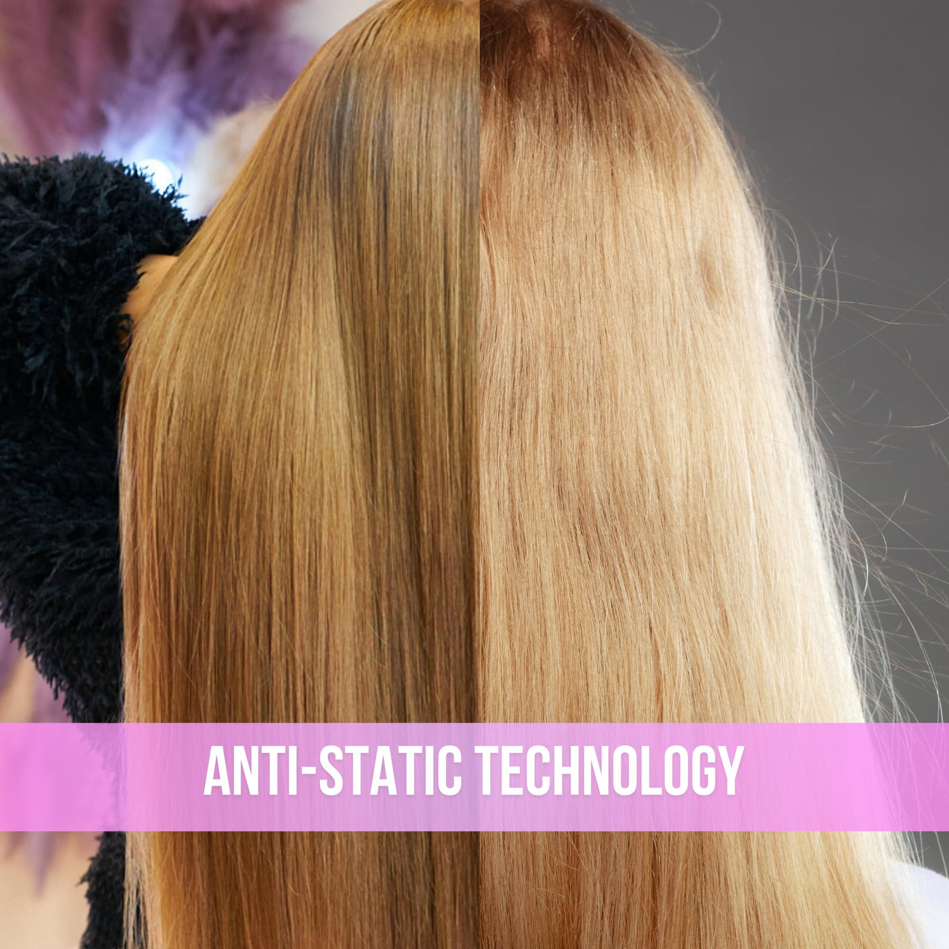 SimplyHair Ultimate Hair Extension Brush & Detangler Anti-Static, Dual Bristle Design, Soft Boar Bristle, Great for All Hair Types & Extensions - Pink & Purple Ombre Brush Ideal for Adults & Kids - dailyvitalstore