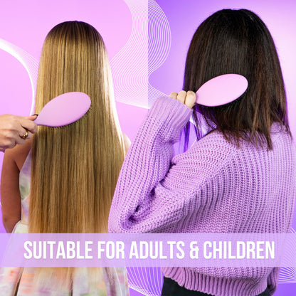 SimplyHair Ultimate Hair Extension Brush & Detangler Anti-Static, Dual Bristle Design, Soft Boar Bristle, Great for All Hair Types & Extensions - Pink & Purple Ombre Brush Ideal for Adults & Kids - dailyvitalstore