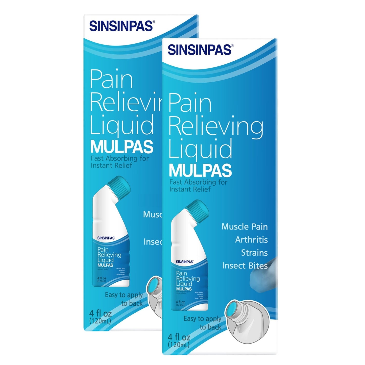 SINSINPAS Pain Relieving Liquid - MULPAS 2 Pack (Total 8 fl oz) - dailyvitalstore