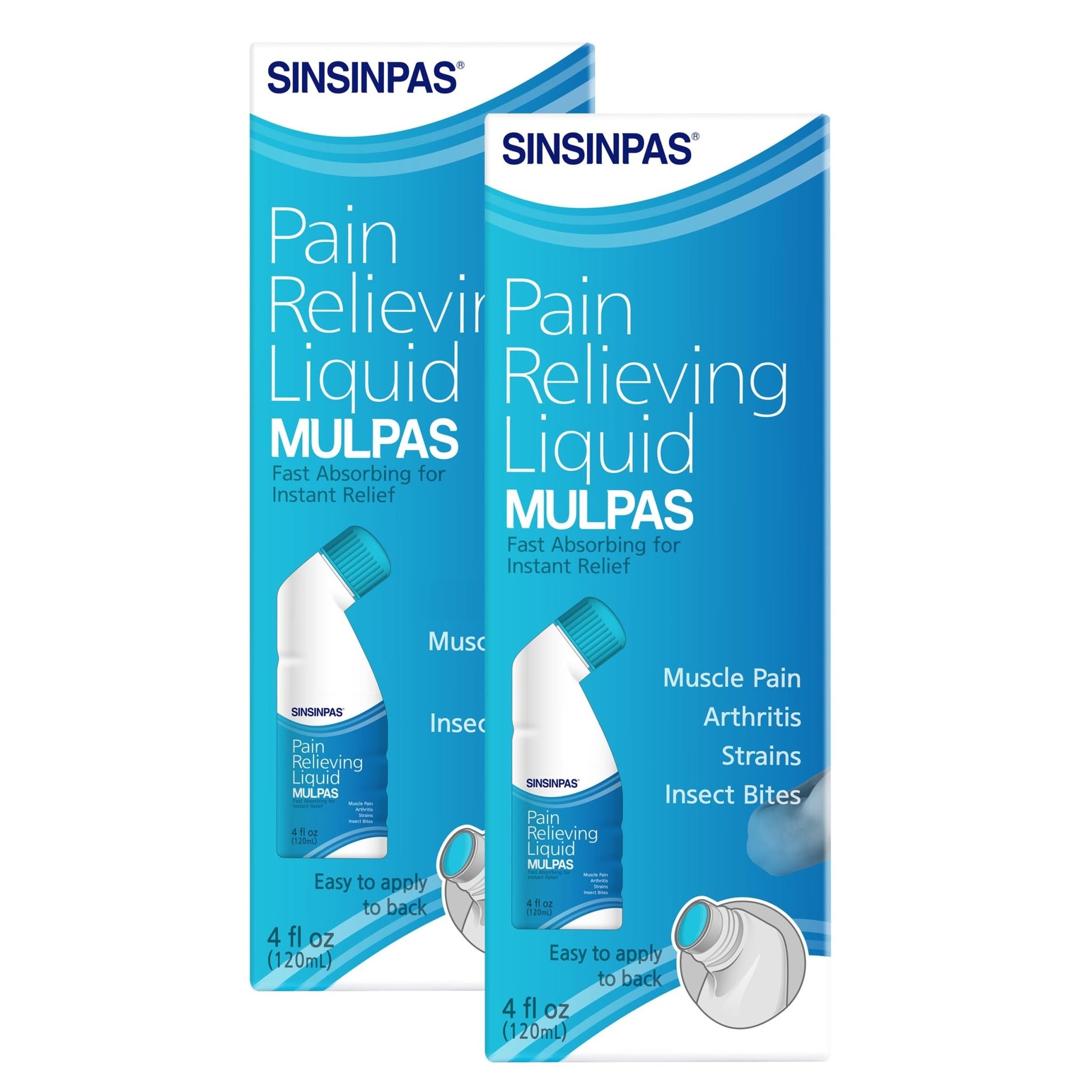 SINSINPAS Pain Relieving Liquid - MULPAS 2 Pack (Total 8 fl oz) - dailyvitalstore