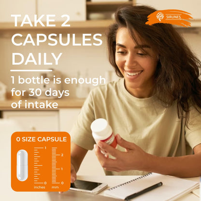 SIRUNES Fish Collagen Peptides Capsules – 100 Capsules | Fish Collagen Peptides | Supports Hair, Skin, Nails, Joints & Bones - dailyvitalstore