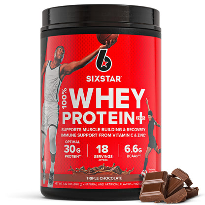 Six Star Whey Protein Powder Whey Protein Plus | Whey Protein Isolate & Peptides | Lean Protein Powder for Muscle Gain | Muscle Builder for Men & Women - dailyvitalstore