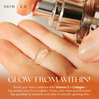 Skin 2.0 Vitamin C Serum - Dermatologist Tested, Anti-Aging & Dark Spot Remover - Brightening, Clean Beauty, Cruelty-Free, - dailyvitalstore