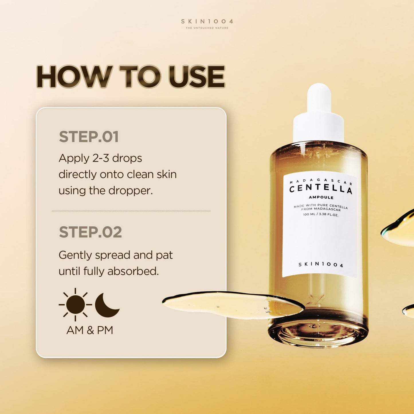 SKIN1004 Madagascar Centella Asiatica Ampoule Facial Serum 1.85 fl.oz, 55ml, Soothes Acne Prone and Sensitive Skin - dailyvitalstore