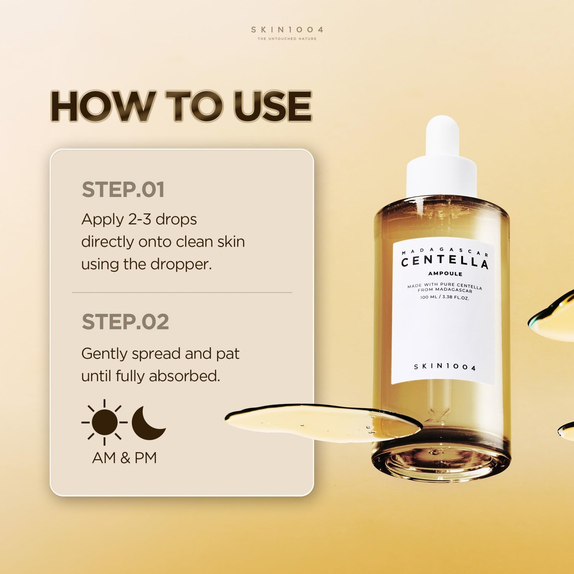 SKIN1004 Madagascar Centella Asiatica Ampoule Facial Serum 1.85 fl.oz, 55ml, Soothes Acne Prone and Sensitive Skin - dailyvitalstore