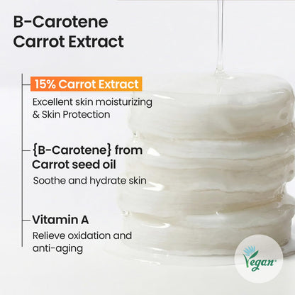 SKINFOOD Carrot Carotene Toner Pads, Hydrating & Soothing for Dry Skin, Instant Cooling, After Sun & Heat Care, Cotton Facial Toner Pads, Korean Skincare for Face (60 Counts) - dailyvitalstore