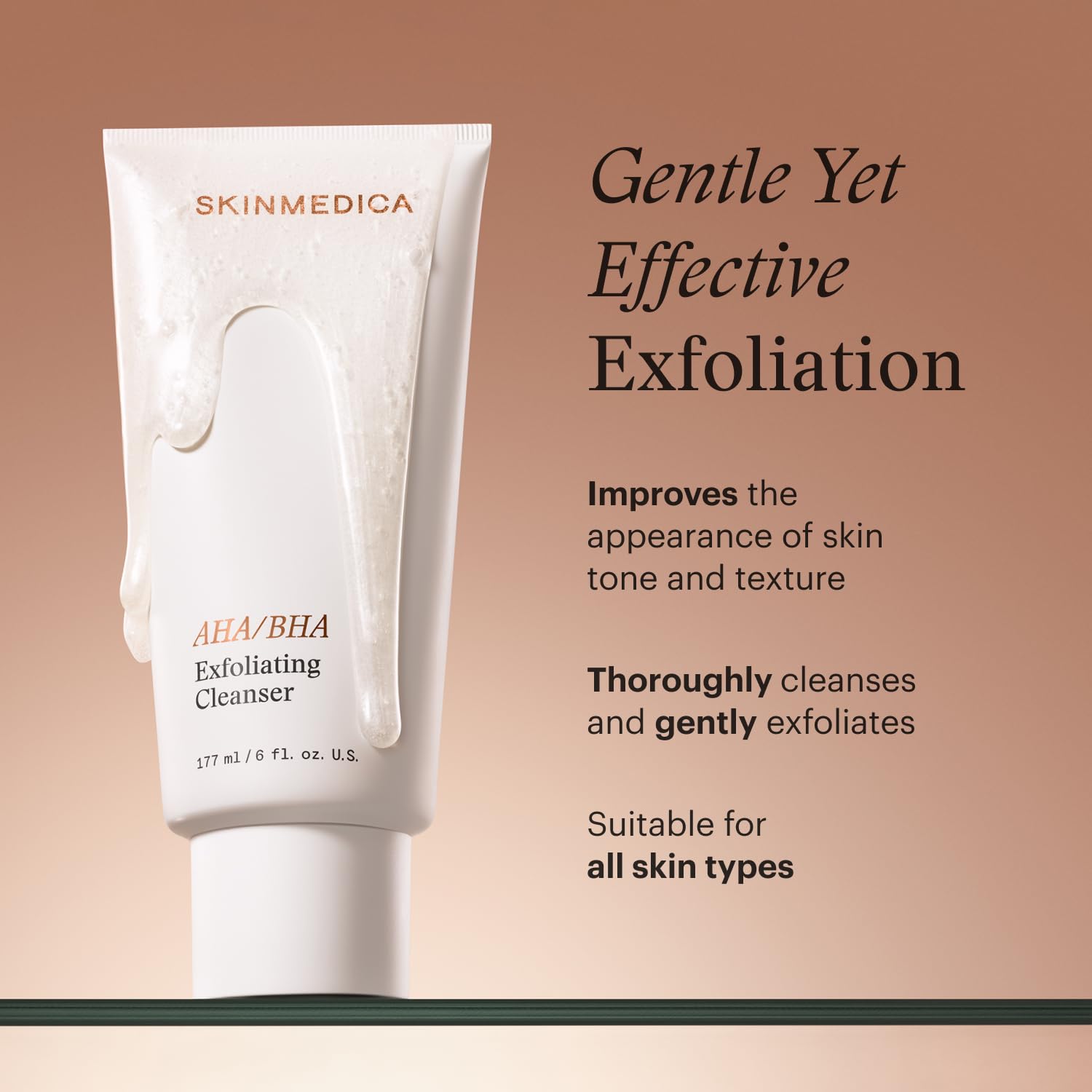 SkinMedica AHA/BHA Exfoliating Face Wash (NEW PACKAGING),Gentle Facial Exfoliating Scrub with Jojoba Oil for Smoother, Radiant Skin - Helps Improve the Appearance of Skin Tone & Texture (6 Fl Oz) - dailyvitalstore