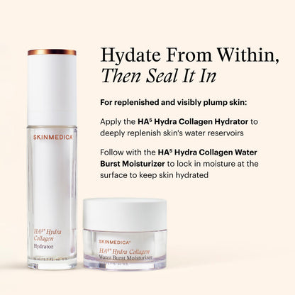 SkinMedica HA⁵ Hydra Collagen Water Burst Face Moisturizer with Vegan Collagen - Plumping Face Cream with Microbiome Barrier Complex for 24-Hour Hydration - dailyvitalstore