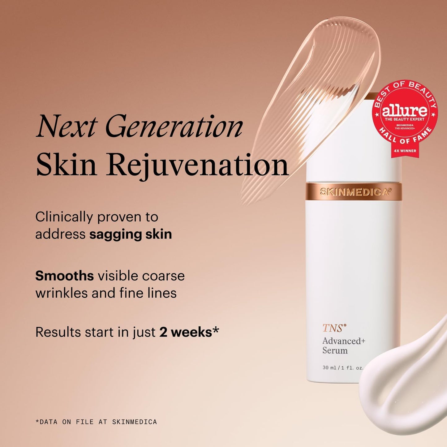 SkinMedica TNS Advanced+ Face Serum - Multi Peptide Serum to Help Improve the Appearance of Wrinkles, Fine Lines, Skin Tone & Texture (1 oz) - dailyvitalstore