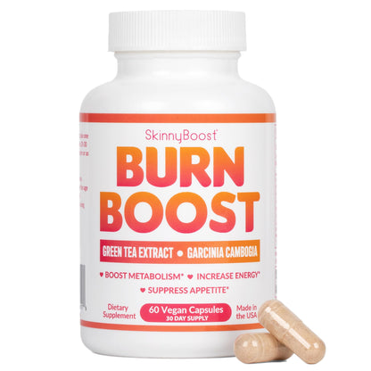 SkinnyBoost Burn Boost Capsules-60 Ct – Natural Vegan Metabolism Support with Green Tea & Garcinia Cambogia -Anotioxidants - dailyvitalstore