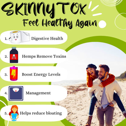 Skinnytox 15 Day Colon Cleanse Detox, Supports Healthy Bowel Movements Flushes Toxins, Boosts Energy. All Natural Weight Management w/ Probiotics. - dailyvitalstore