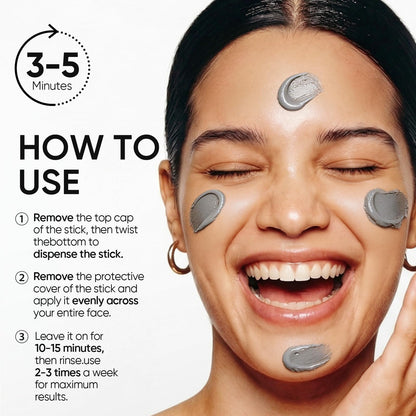 SKINTIFIC Deep Pore Cleansing Blackhead Remover Face Mask Stick, Mud Mask with Natural Alaska Volcano Clay, Gentle Exfoliating, Smoothing Skin - dailyvitalstore
