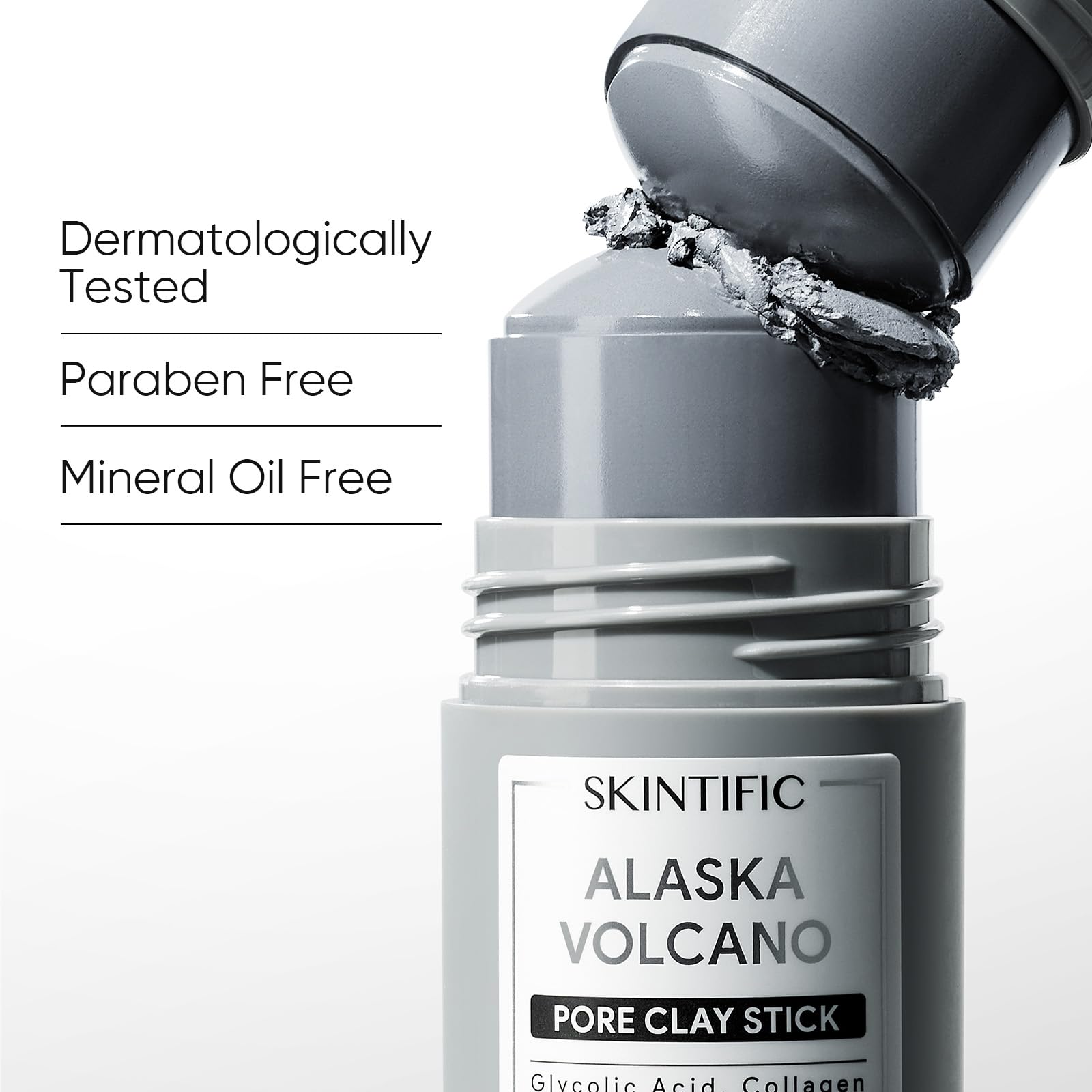 SKINTIFIC Deep Pore Cleansing Blackhead Remover Face Mask Stick, Mud Mask with Natural Alaska Volcano Clay, Gentle Exfoliating, Smoothing Skin - dailyvitalstore