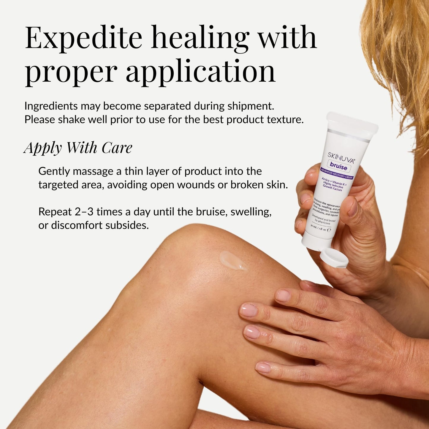 Skinuva® Bruise Advanced Recovery Cream - Topical Bruise Cream Formulated with Growth Factors, Arnica & Vitamin K (1 oz) - dailyvitalstore