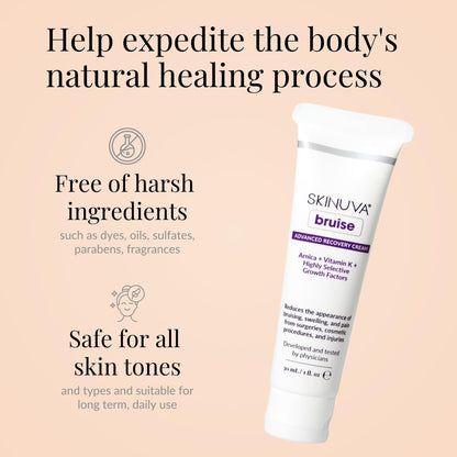 Skinuva® Bruise Advanced Recovery Cream - Topical Bruise Cream Formulated with Growth Factors, Arnica & Vitamin K (1 oz) - dailyvitalstore