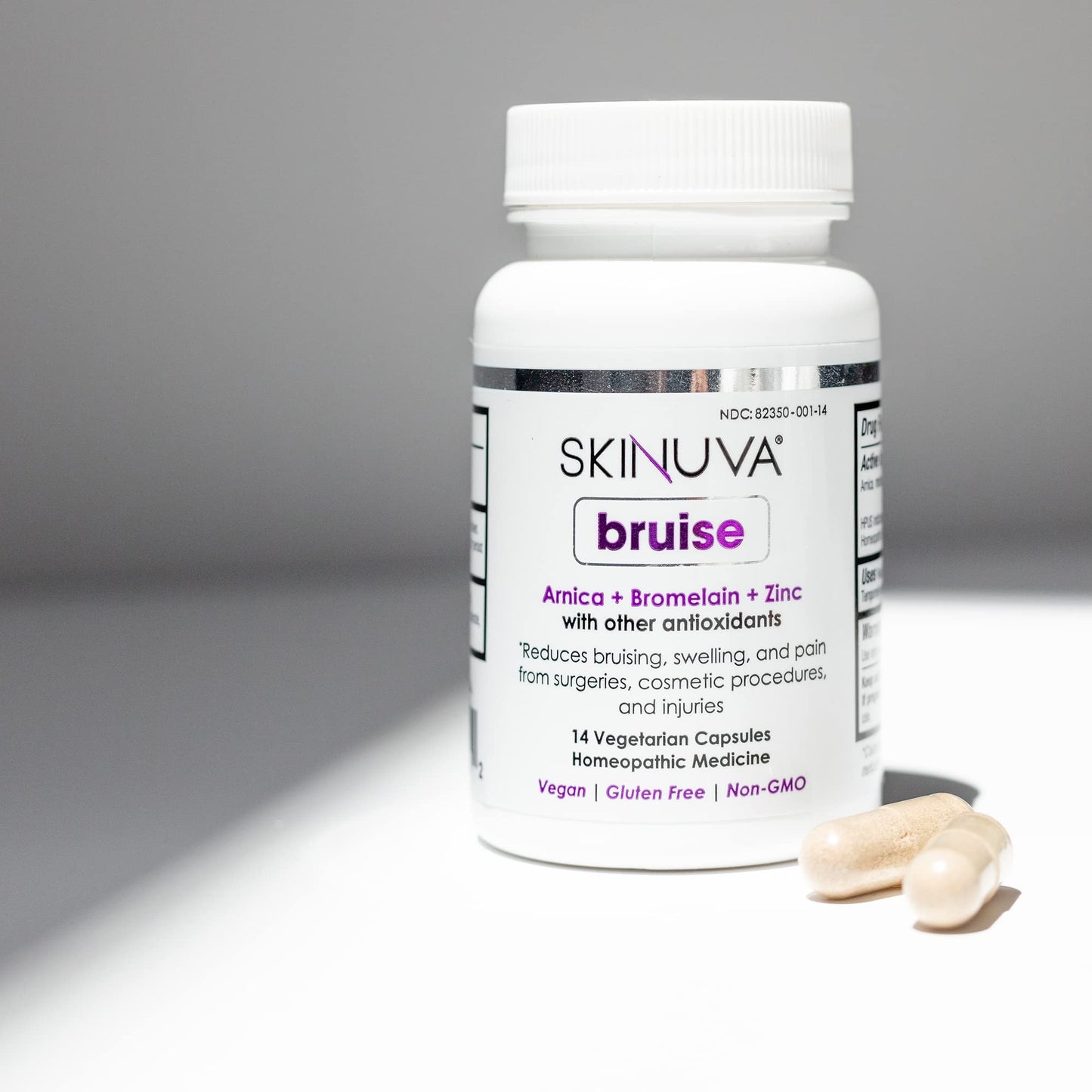 Skinuva® Bruise - Supplement for Bruising and Swelling - A Homeopathic Bruise Remedy Formulated with Arnica, Bromelain & Zinc - 14 Capsules (7-Day Treatment) - dailyvitalstore