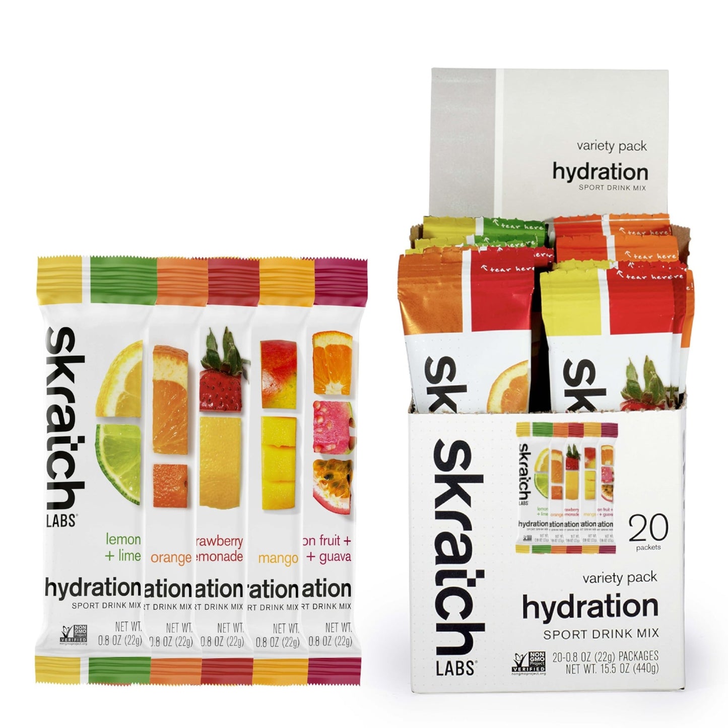 Skratch Labs Hydration Packets - Hydration Drink Mix, Variety Pack (20 Single Serving Packets) - Electrolyte Powder Developed for Athletes and Sports Performance, - dailyvitalstore